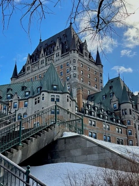 Château Frontenac enneigé dans le Vieux-Québec